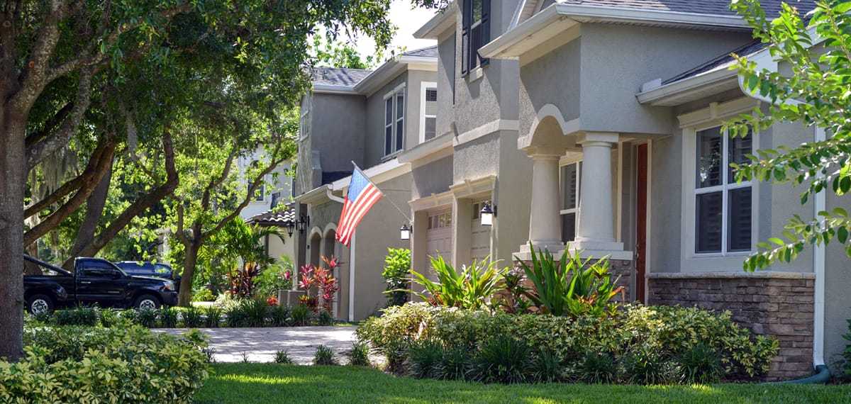 Sunny exterior of suburban home in Virginia Park, FL